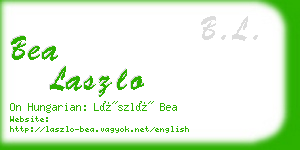 bea laszlo business card